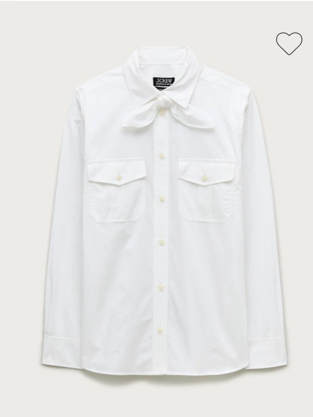 NWT J Crew Jules classic-fit tie-neck shirt - Picture 2 of 3